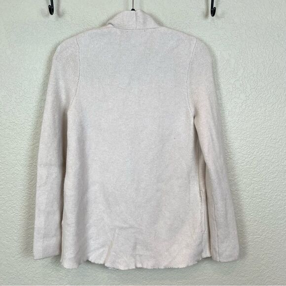 Magaschoni Open Front Long Sleeve Cardigan in Cream size Medium - Picture 5 of 12
